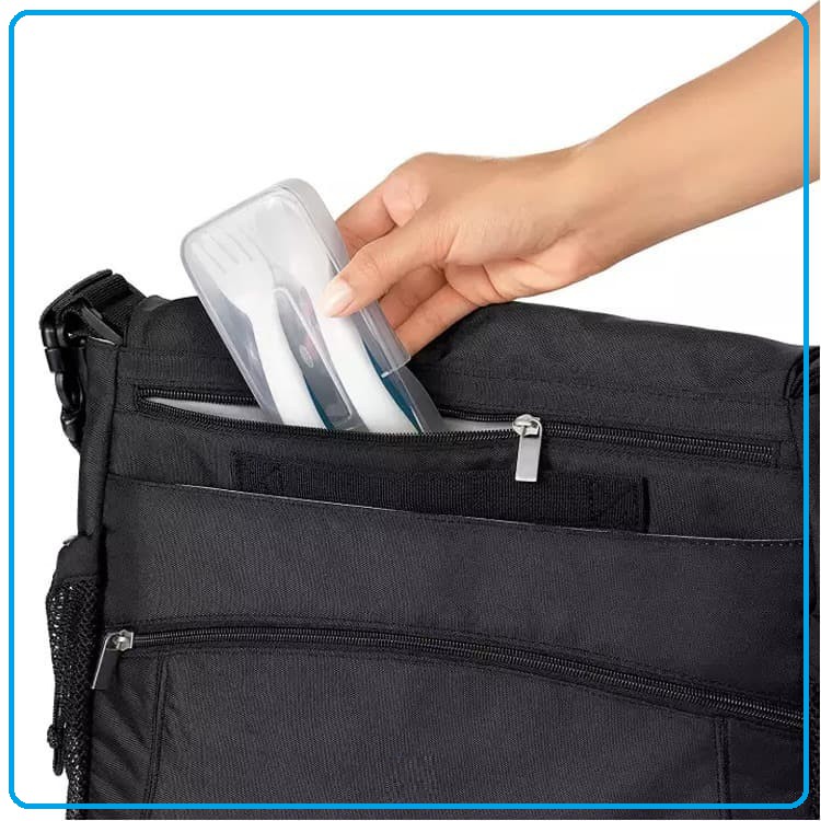 OXO Tot On-The-Go Plastic Fork &amp; Spoon Set With Travel Case