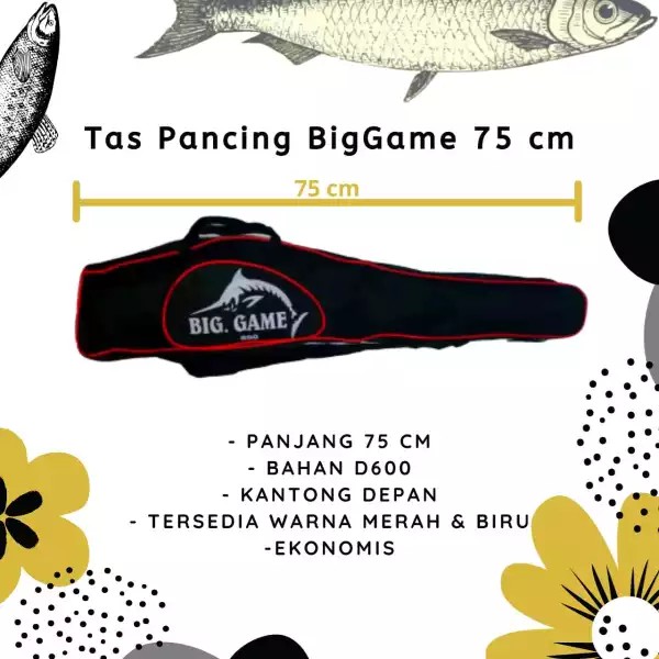 Tas Pancing BigGame 2 Joran Ukuran 75 cm
