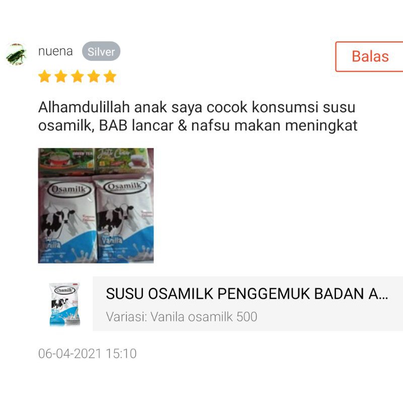 SUSU PENGGEMUK BADAN/PENAMBAH NAFSU MAKAN UNTUK ANAK ANAK DAN DEWASA