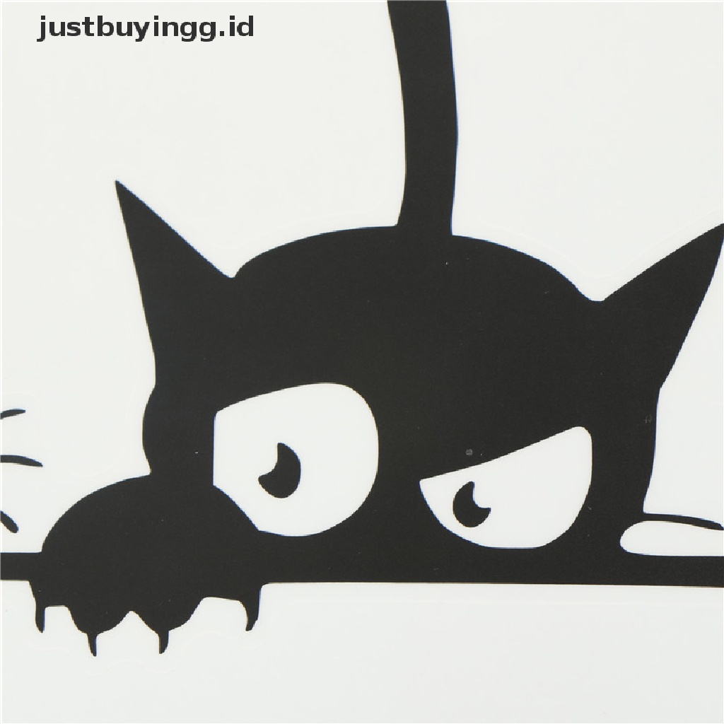 Stiker Dinding Desain Tiga Kucing Hitam Dapat Dilepas Untuk Dekorasi Kamar Tidur Anak