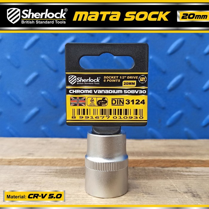 Kunci Shock 20 mm 6 PT / Sherlock Mata Sok/Sock 1/2 inch