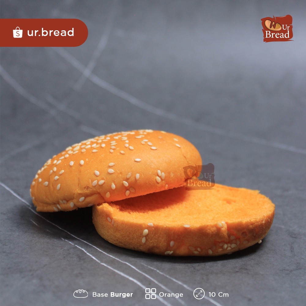 Roti Burger Jingga 10cm | Base Burger 10cm Orange