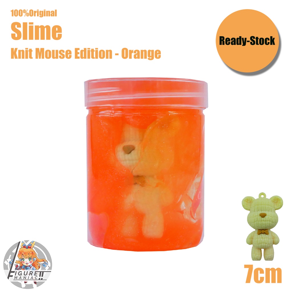 Mainan Anak - Slime Mini Knit Mouse Tabung Edition 7 cm Import Premium