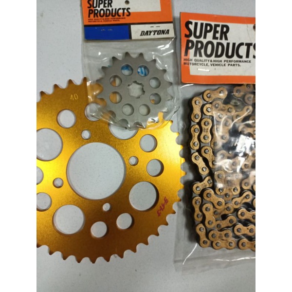 GEAR SET SATRIA120RU / Fu150 old  DAYTONA DURALUMIN