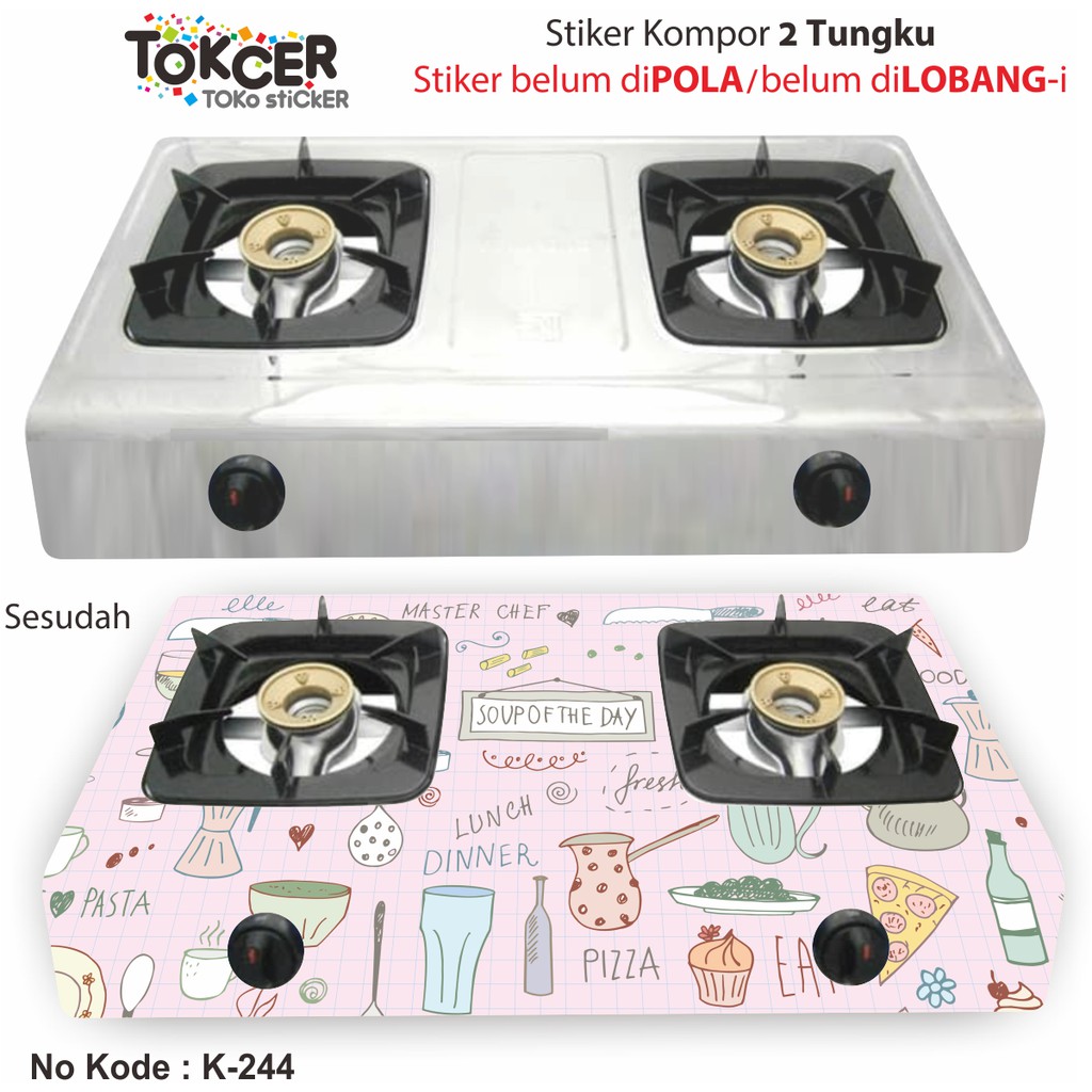 Stiker Kompor 2 Tungku Masterchef SHABBY