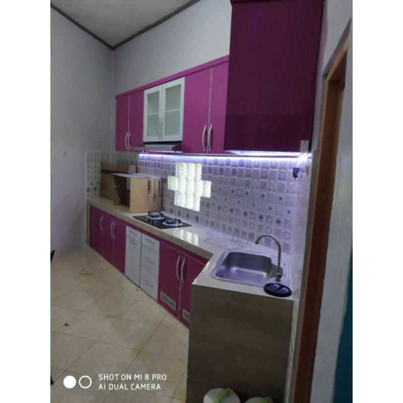 KITCHEN SET HPL KAYU/KITCHEN SET MINIMALIS/KITCHEN SET CUSTOM