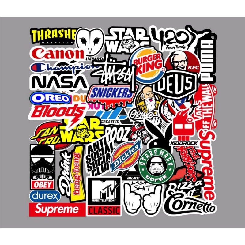 Stiker All produk Distro isi 20 buah