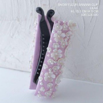 HANDMADEPITA X MMEHUILLET Snow fleur banana clip