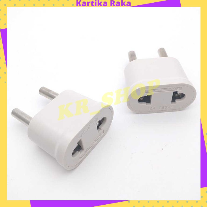 KR Adapter dan Konverter Travel US to EU 1 PCS