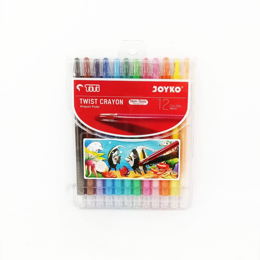 

Crayon Putar Titi joyko 12 Warna Panjang Twist Crayons