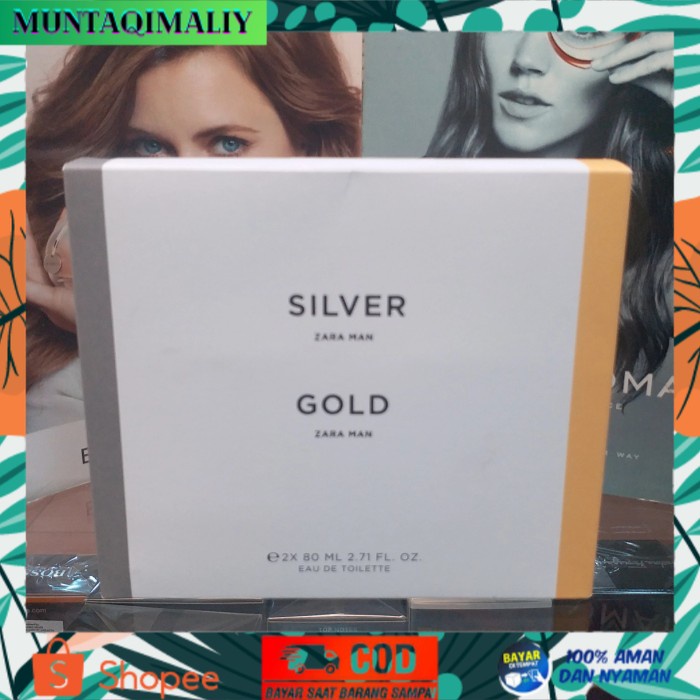 [TERBARU] Original Parfum Zara Man Silver dan Zara Man Gold Isi 2pcs