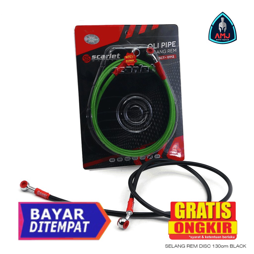 Kabel Selang Rem Motor Uk 130 cm selang rem depan , selang rem , selang rem variasi , rem depan
