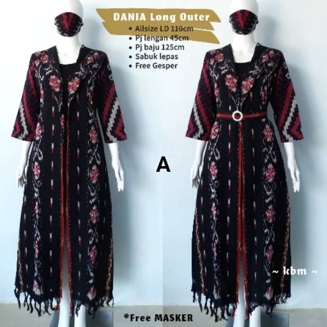 Dania long outer tenun ori troso