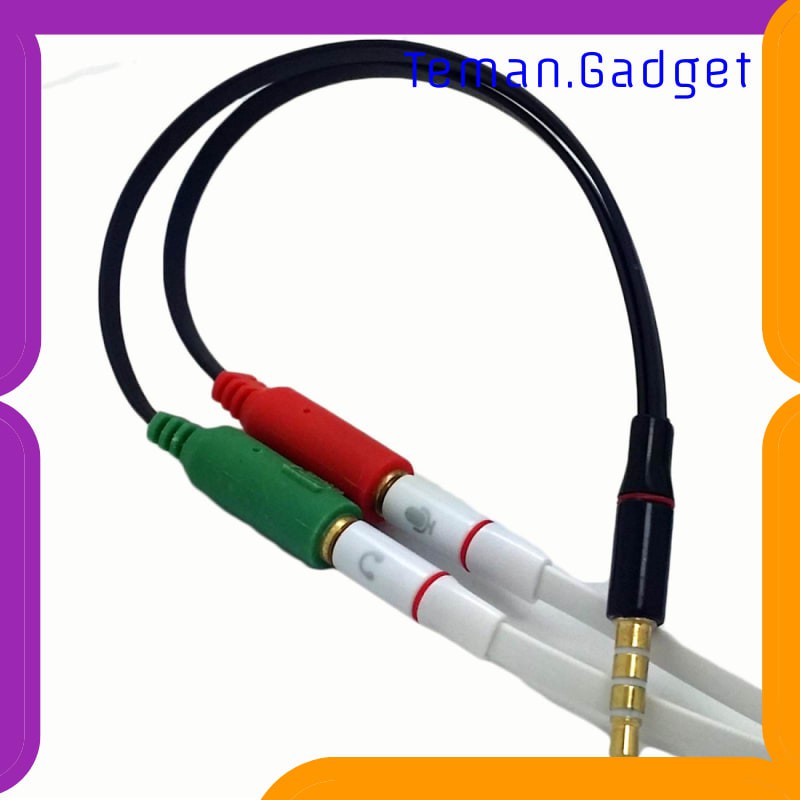 TG-AI200 SPLITTER AUDIO CABLE 3.5MM MALE TO 3.5MM HIFI MIC HEADPHONE - AV123