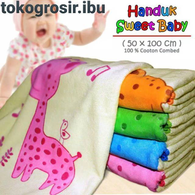 HANDUK BAYI 50 X 100 CM / HANDUK BALITA / HANDUK ANAK MOTIF HEWAN