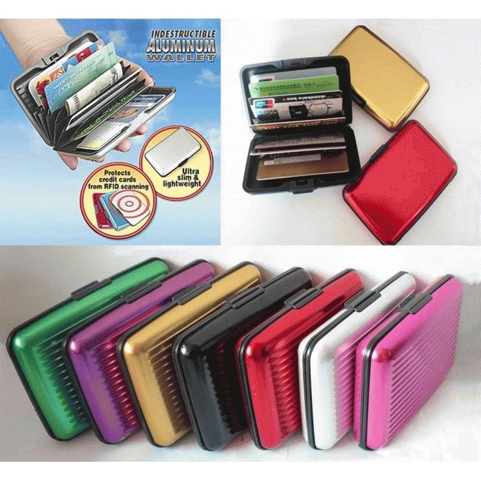 Dompet Kartu Wallet Aluminium Atm Uang Kartu Kredit Card