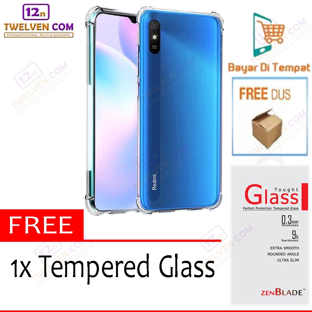 [FLASH SALE] Case Anti Crack Anti Shock Softcase Xiaomi Redmi 9a - Free Tempered Glass