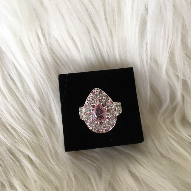 Pink topaz ring