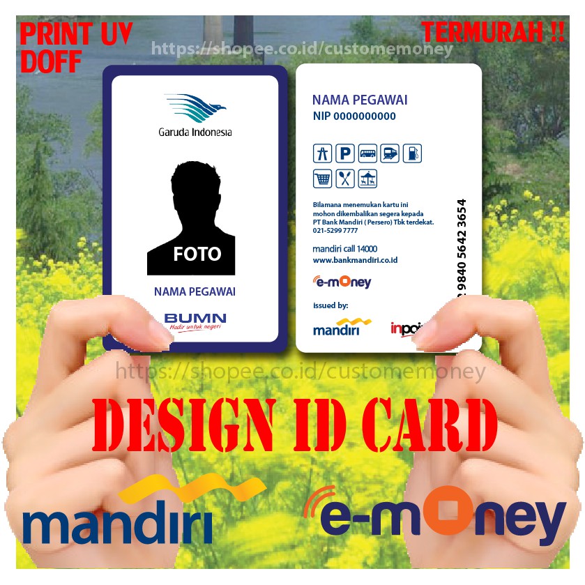 Emoney ID CARD Garuda Indonesia MANDIRI EMONEY BNI TAPCASH BRI BRIZZI Etoll E-money Card BUMN