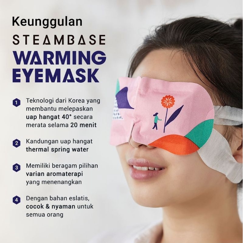 STEAMBASE Warming Eyemask | Masker Relaksasi | Masker Penghangat Mata 1EA