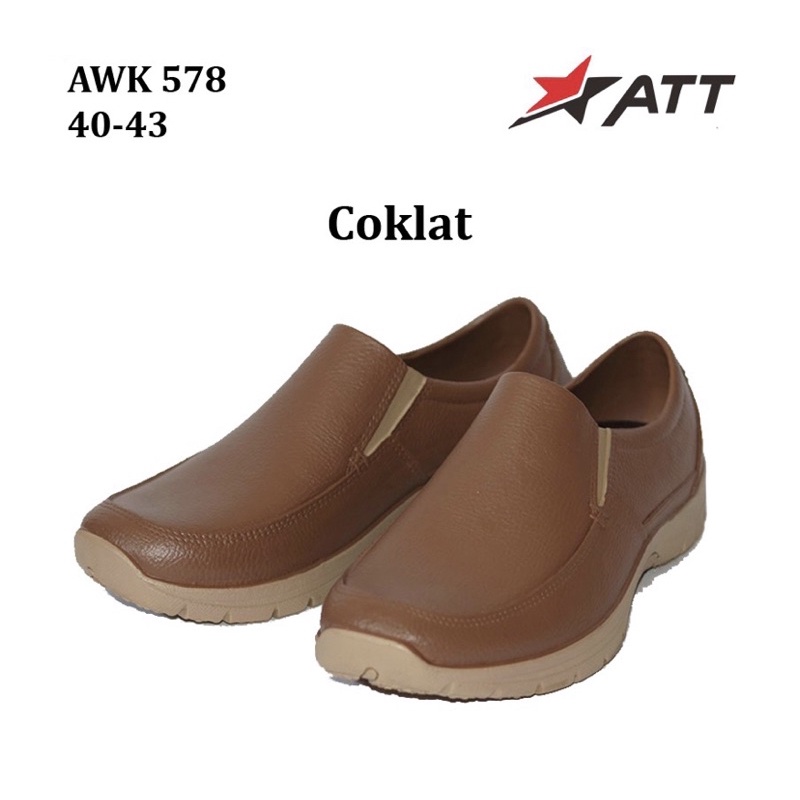 arisf Sepatu Cowok Pria Karet Murah Merk ATT art AWK 578