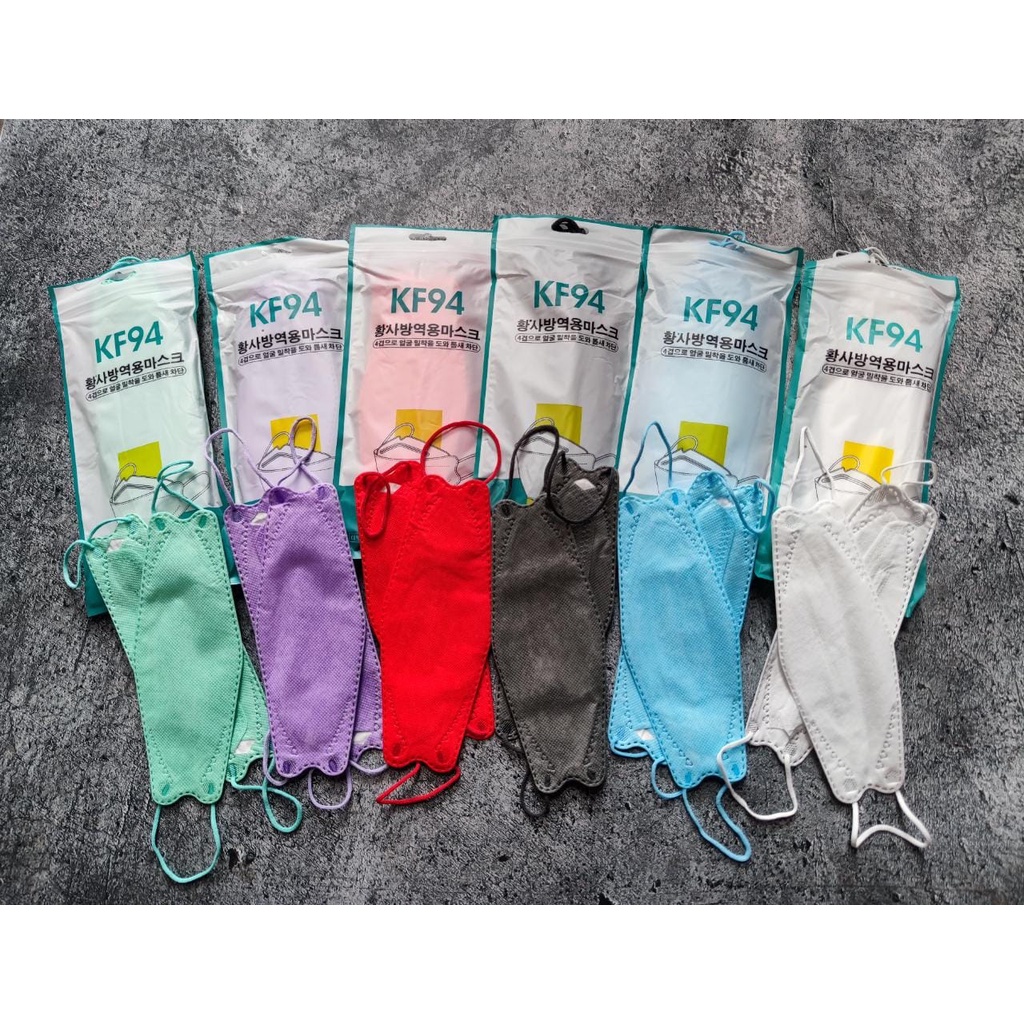 KF94 KOREA PACK PUTIH - MASKER KF94 KOREA 4PLY PUTIH HITAM WARNA