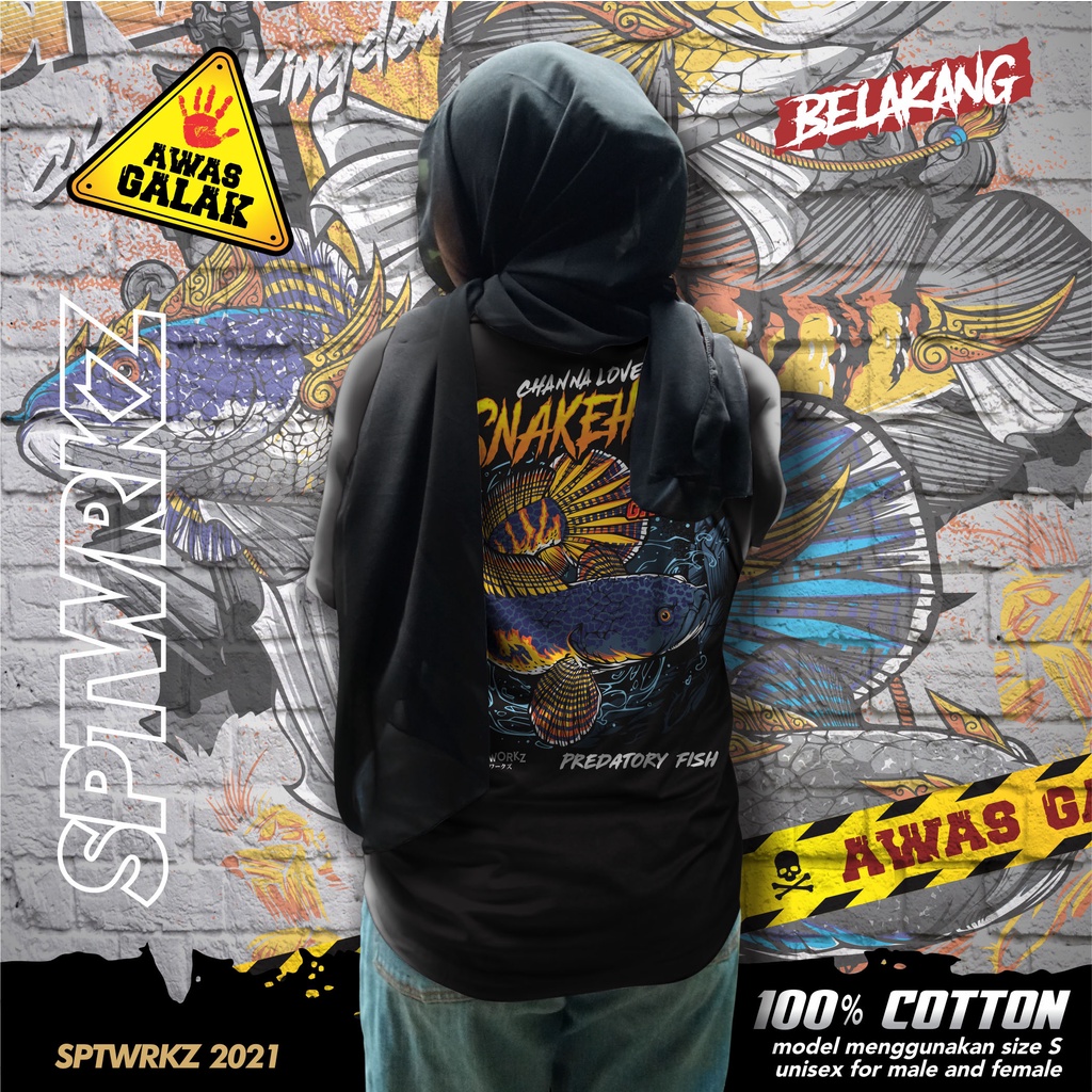 KAOS HOBI IKAN/KAOS FISHING MANIA/KAOS PECINTA IKAN/KAOS SNAKEHEAD AURANTI