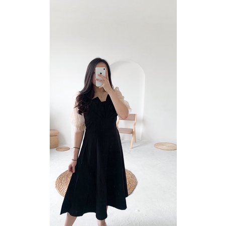 [ LittleBigCloth ] Edeline Dress // Dress Pesta Wanita Dress Midi Wanita