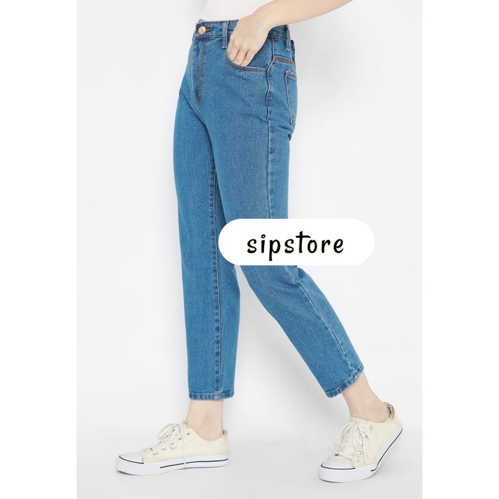 Celana Jeans Harem Wanita dengan Model Potongan Slim dan Potongan Longgar Bergaya Korea boyfriend jeans