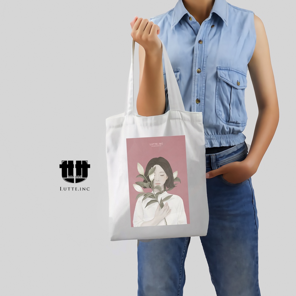 Totebag Kanvas Original Lutte.Inc  Tote bag Wanita Tas Tote Premium ( Art Series )