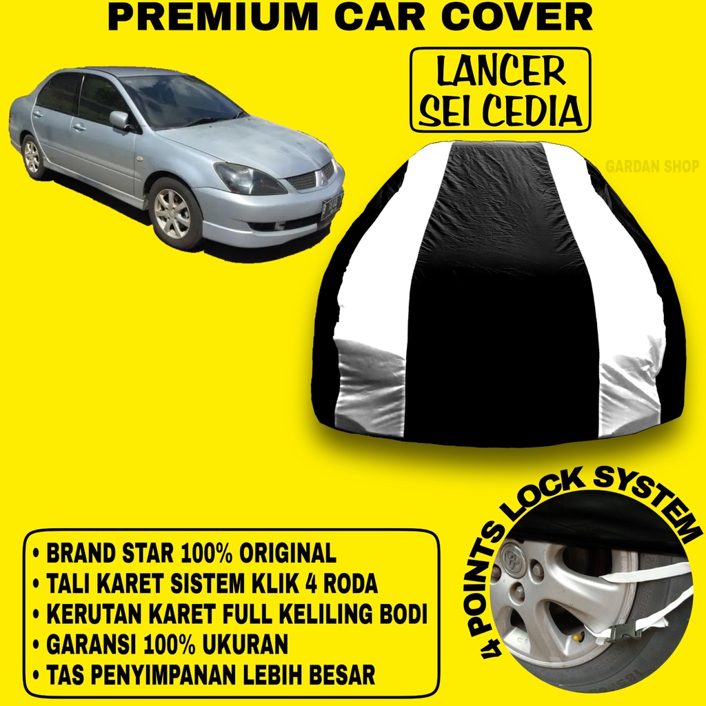 Body Cover LANCER SEI CEDIA Sarung Strip SILVER Penutup Pelindung Bodi Mobil Lancer Sei Cedia PREMIUM Cover