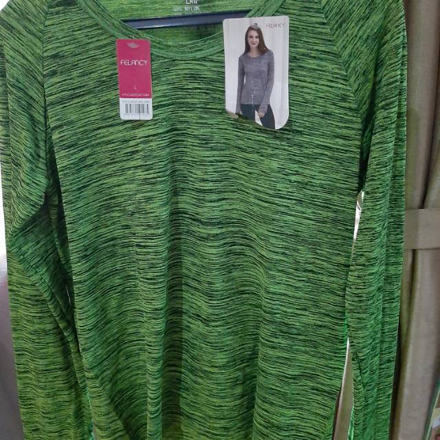 Felancy sport wear long sleeves Hijau