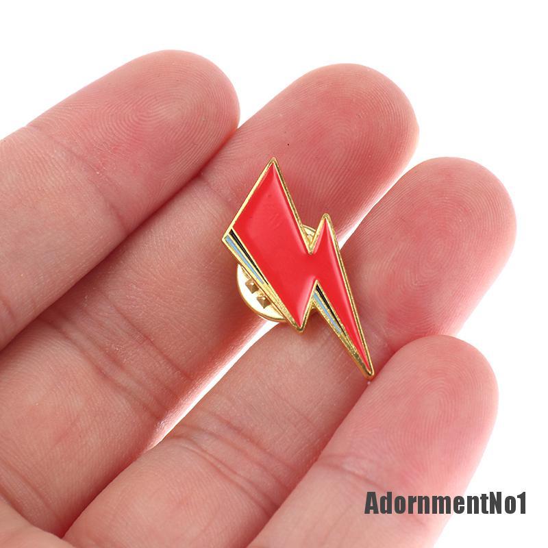 (Adornmentno1) Bros Pin Enamel Desain Kartun Petir Merah