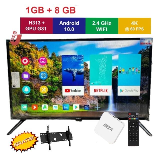 TV LED AQUA 43 Inch 43AQT8500 Miracast TV 43" ANDROID BOX