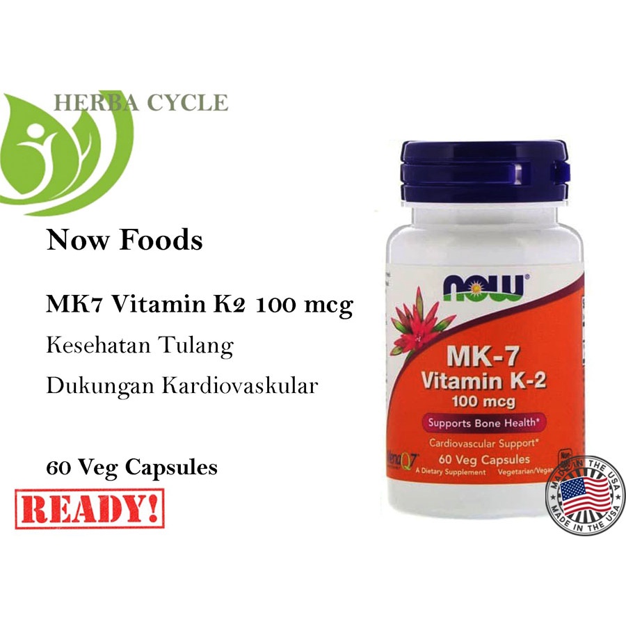 Now Foods MK7 Vitamin K2 100 mcg 60 Veg Cap ORI USA MK7 VIT K2