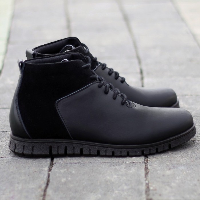 ZEALAND BLACK |FORIND x Kenzio| Sepatu Kulit Boot Vintage Klasik Pria Cowok Original Lokal Footwear