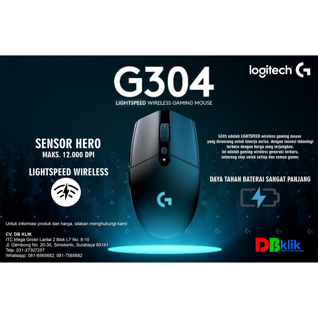 Logitech G304 Lightspeed Wireless Gaming Mouse 12000 DPI