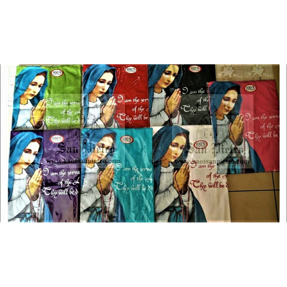 San Pietro Kaos Anak Katun Oblong Perempuan Laki Laki Rohani Katolik AS 5 Sablon Gambar Bunda Maria