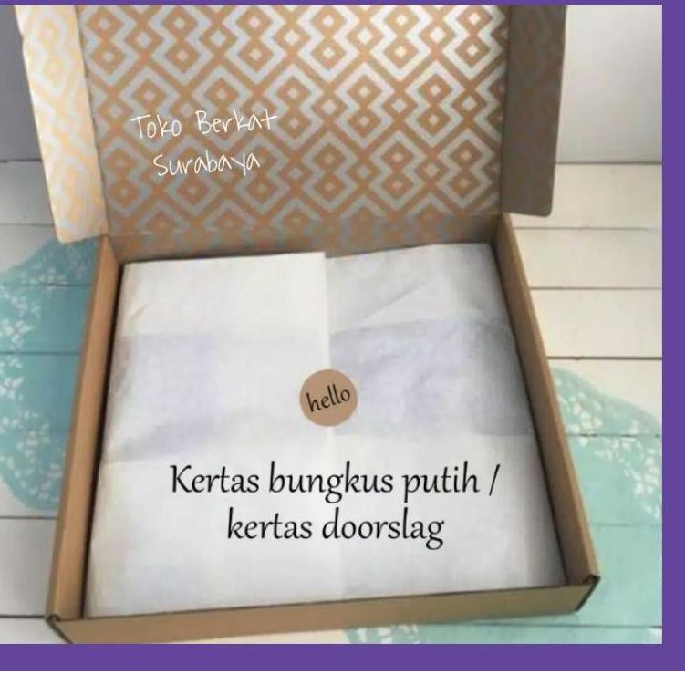

Megaϟsale Kertas Pembungkus Kardus Box Packing / Doorslag Roti / Kertas Kardus / Wrapping Paper / Ke
