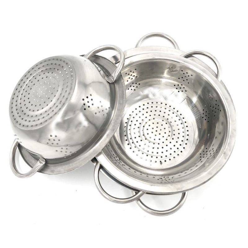 Sangku Bakul Nasi Stainless Colander Tanpa Tutup
