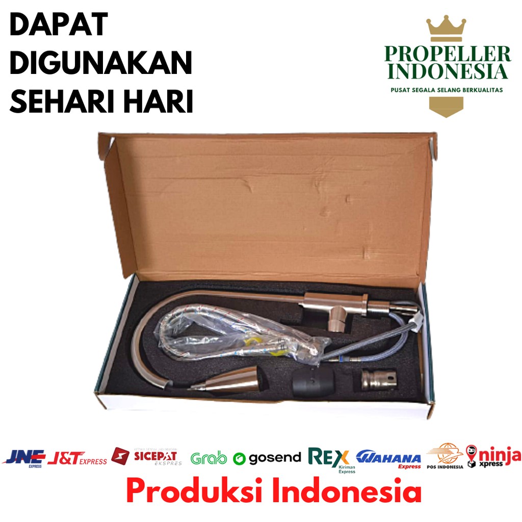 Kran Cuci Piring Kran Air Stainless Keran Tarik Dapur Stainless Keran Air Cuci Piring Kran Air Putar