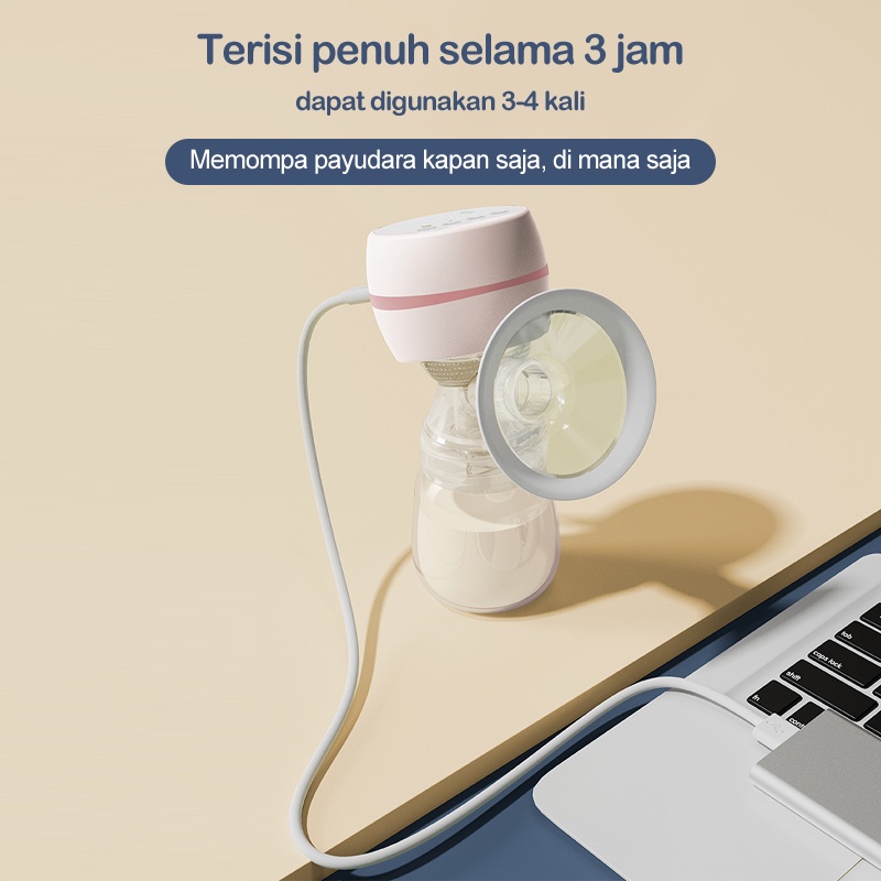 Pumping ASI Elektrik Alat Pompa ASI Elektrik Wireless Breast Pump Portable Rechargeable 180ml 2 Mode 9 Level 22mm Dapat Dipakai Dengan Layar