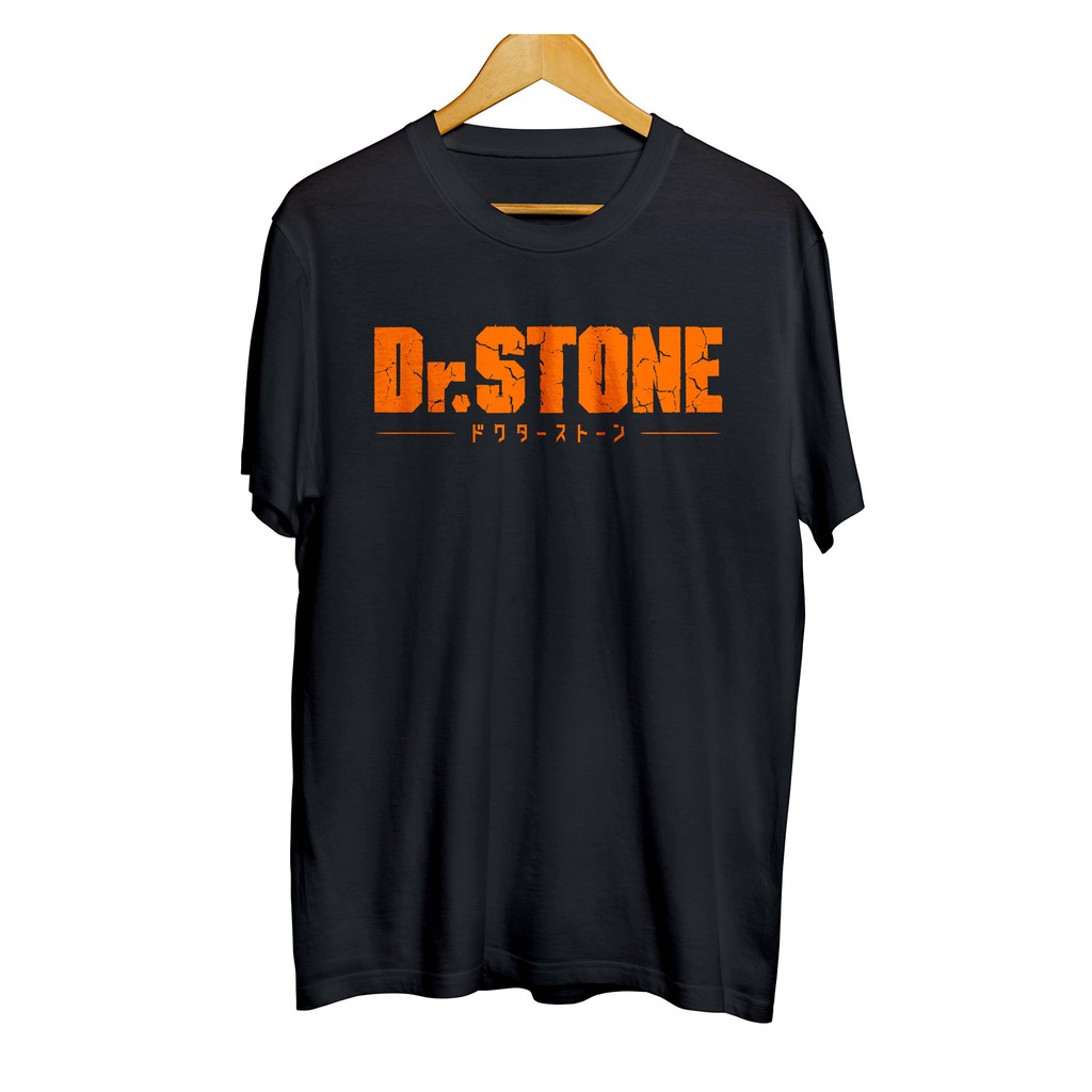 Kaos distro anime DR. STONE logo - DR. STONE material cotton combed 30s