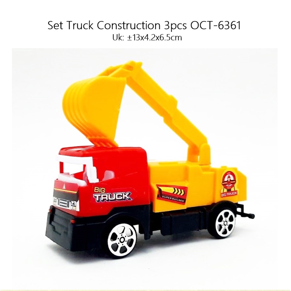 Set 3 pcs Big Construction Truck Konstruksi