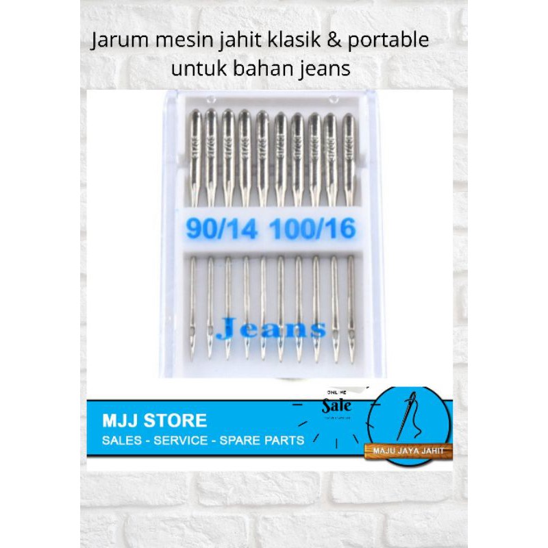 Jarum mesin jahit klasik & portable untuk bahan jeans