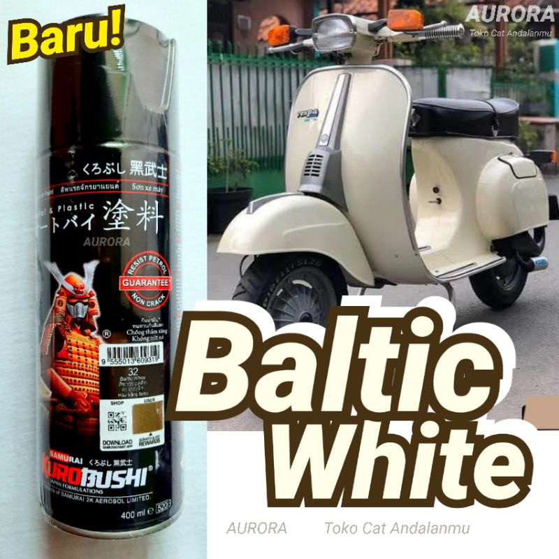 Cat Putih Tulang Samurai Paint Baltic White 32 Cet Pilok Pilox Pylox Spet