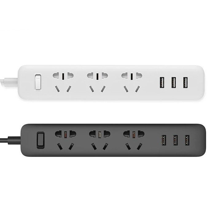 Stop Kontak Xiaomi Mi Smart Power Strip Colokan Adapter 3 USB Port Powerstrip