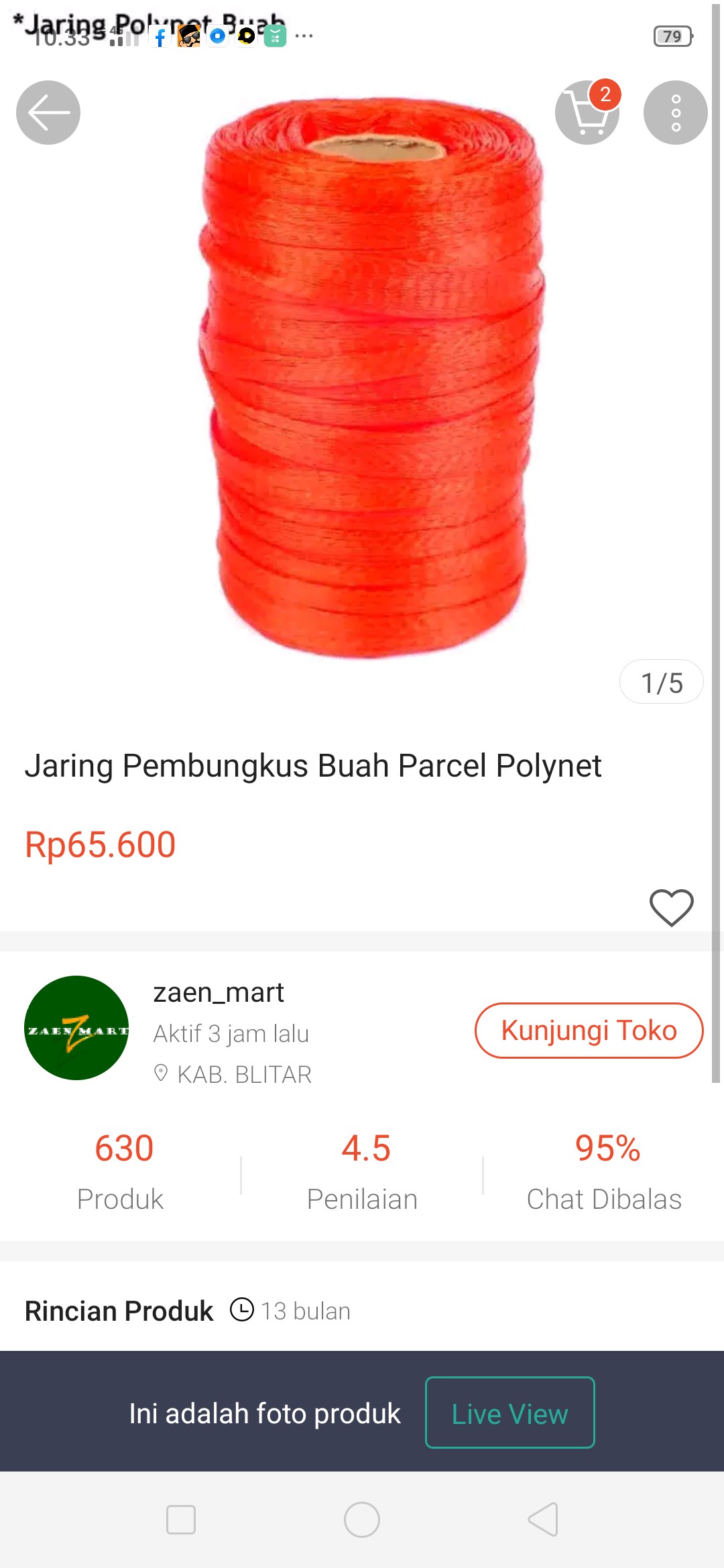 Alat Bantu Jaring Petik Buah Fruit Picker