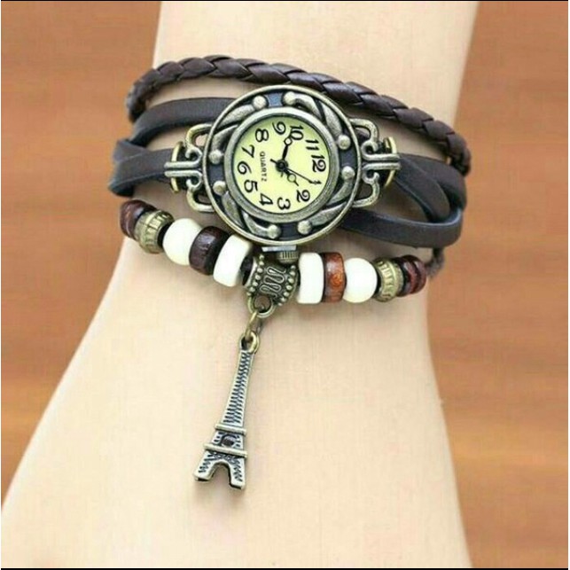 Jam Tangan Tali Gelang Tribal Vintage Etnik /Jam Etnik /Jam Tribal