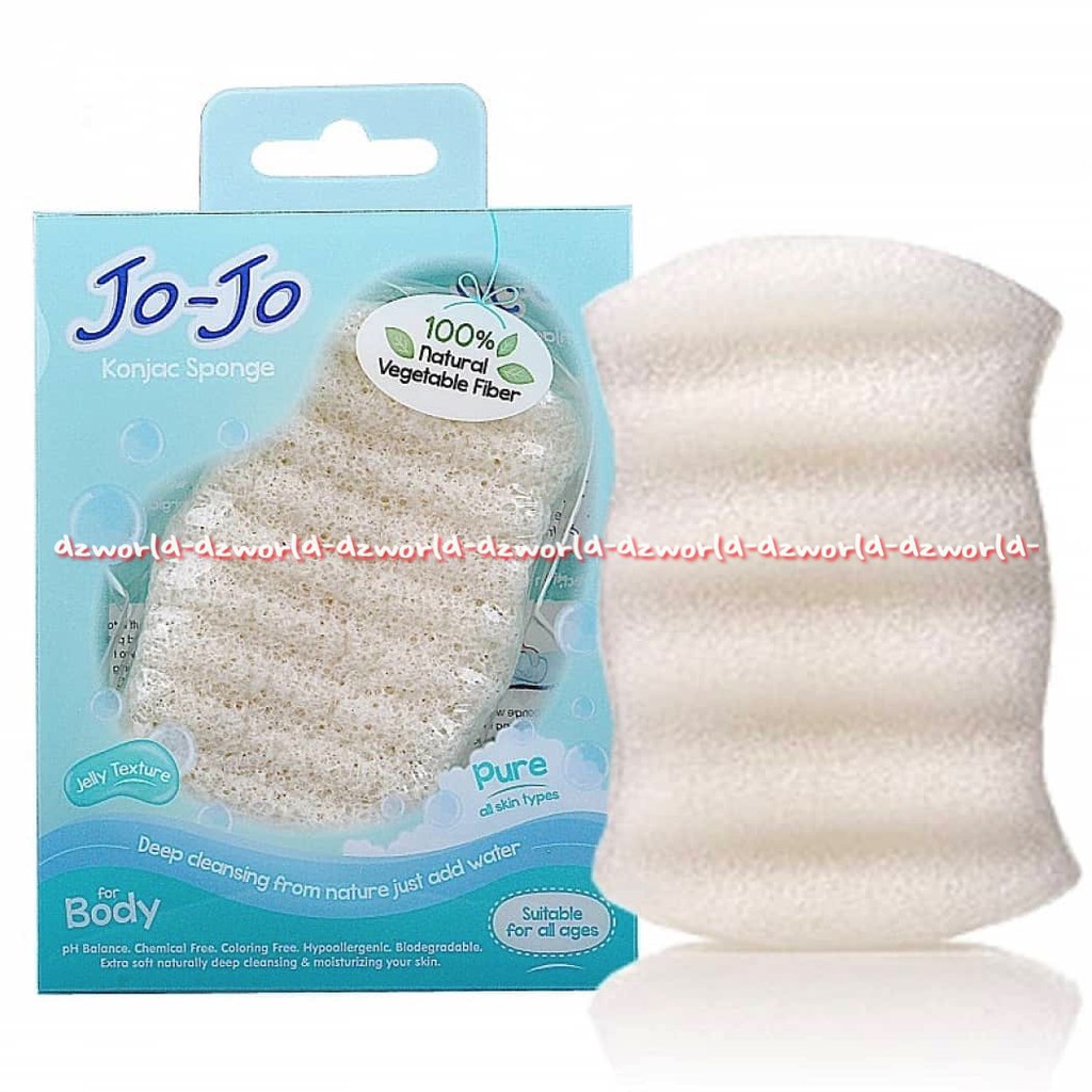 JoJo Natural Vegetable Fiber Sponge Baby Biru Spons Bayi